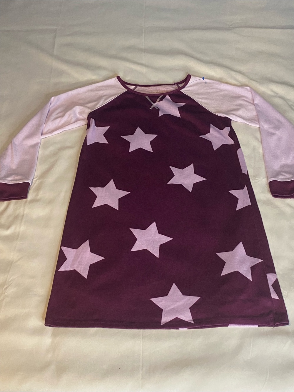Kids Star Raglan Nightgown - Purple/Pink